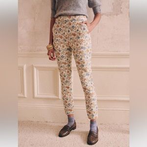Sezane Clara Cotton Trousers in Seasonal Flowers - Women's Size 4